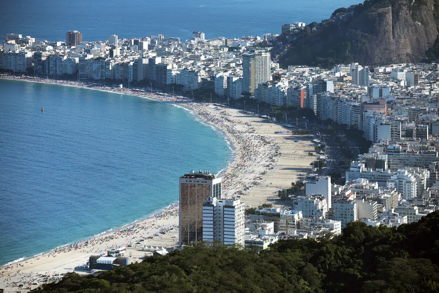 Praia de Copacabana vista do alto