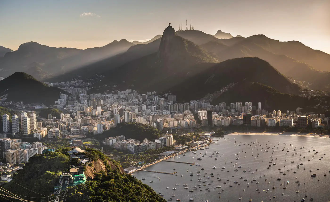 Enseada de Botafogo ao pôr do sol